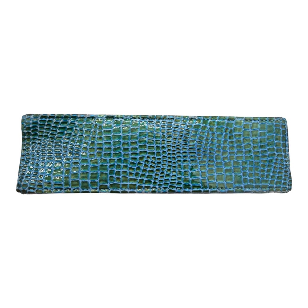 Bellini Blue & Green Crocodile Pattern Handbag - Picture 10 of 11
